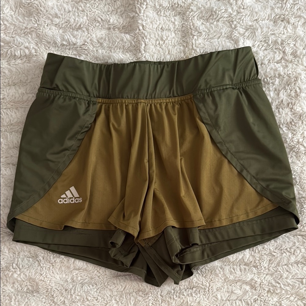Adidas Women's Olive Green Tennis Shorts